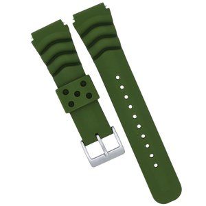 Green Silicone Diver Replacement Watch Strap